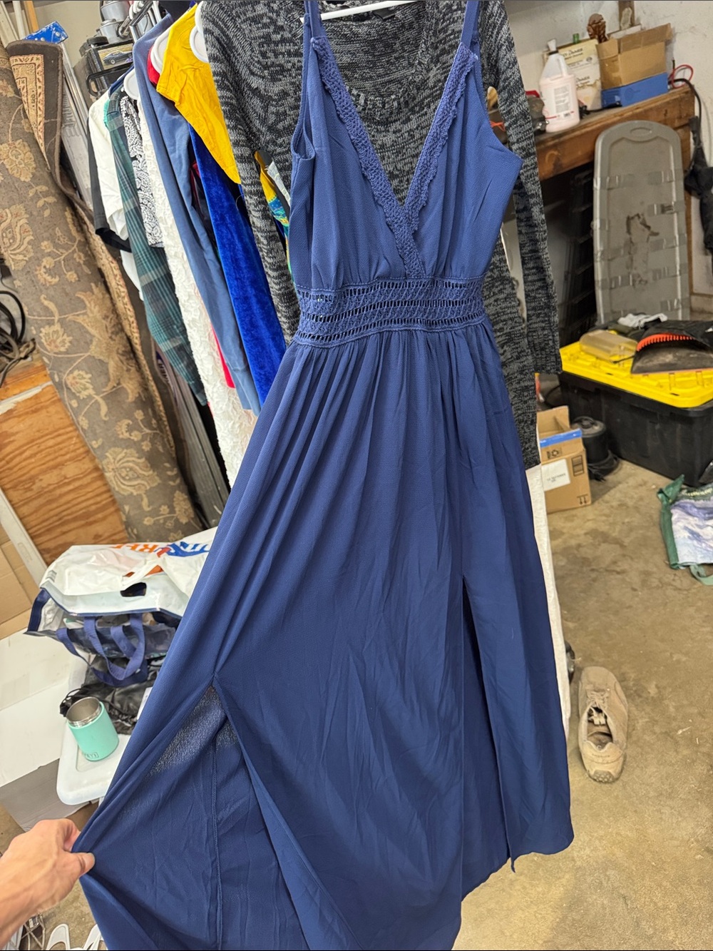 Hello Molly long blue dress size 6